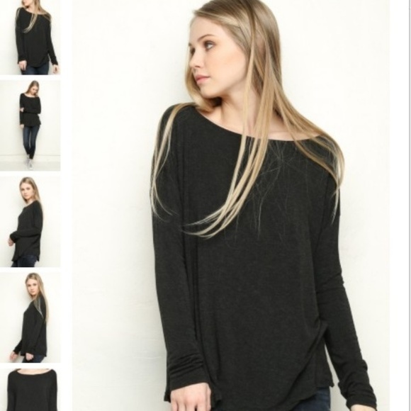 Brandy Melville Tops - Brandy Long Sleeve Black T shirt